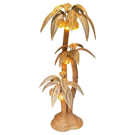 Mario Torres Palm Tree Floor Lamp at 1stDibs | wicker palm tree floor ...