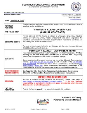 Fillable Online RFB No. 23-0027 - Columbus Consolidated Government Fax ...