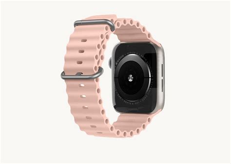 Peach Pink Ocean Silicone Bands Buckle & Loop Apple Watch Band | Friday