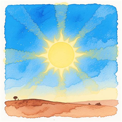 Free Sunshine Portal Art Photo - Watercolor, Sun, Landscape | Download ...