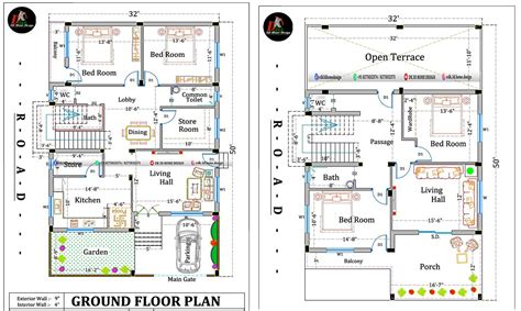 1500 sq ft 2 floor house plan with car parking in 30x50 ft plot made by ...