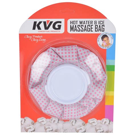 KVG Hot Water & Ice Massage Bag, 15 cms, Round, Multicolour : Amazon.in ...