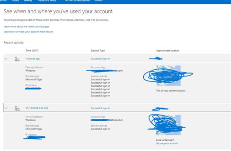 Image result for Hotmail Recent Activity