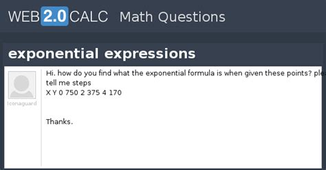 View question - exponential expressions