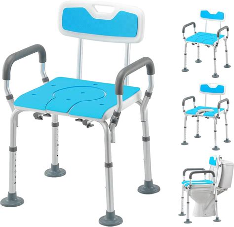 HEAO 3 in 1 Shower Chair with Arms and Back, India | Ubuy
