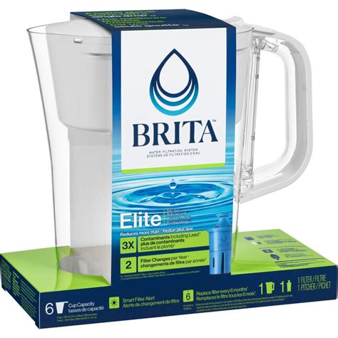 Brita Denali 6-cup White Plastic Water Filter Pitcher 6025836455 at ...
