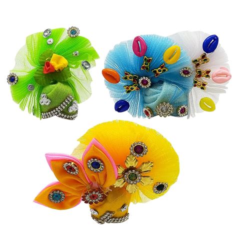 Ecommall Laddu Gopal Pagdi Size 4 No Accessories Set Designer Pagri ...