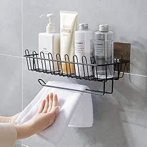 Rixim Wall Mounted Hanging Self Adhesive Storage with Towel and Tissue ...