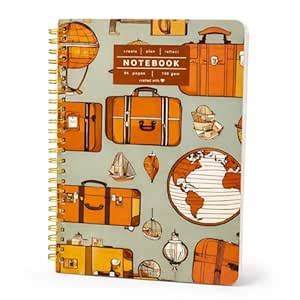 mudrit Undated Daily Planner A5 Hard Cover Wiro Bound 192 Ruled Pages ...