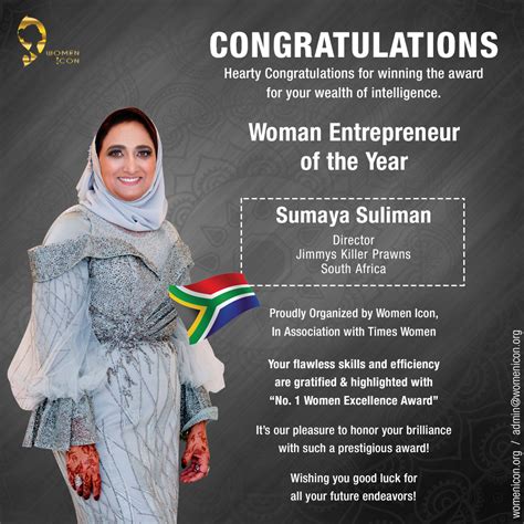 Sumaya Suliman has won Woman Entrepreneur of the Year