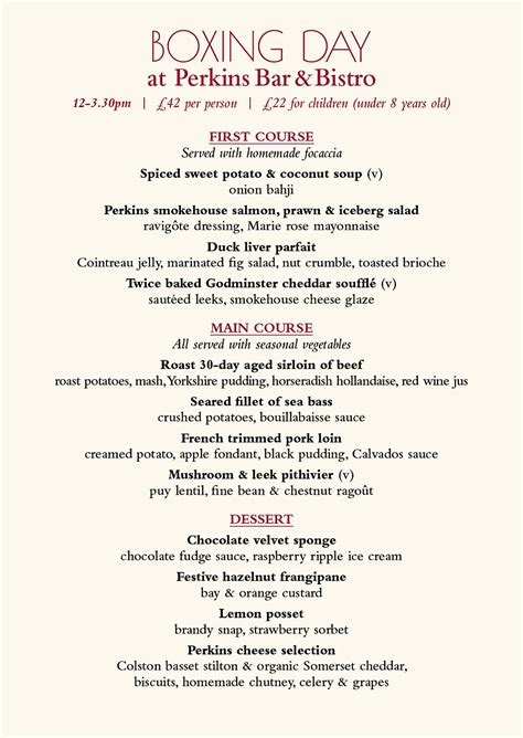 Boxing Day Menu 的图像结果