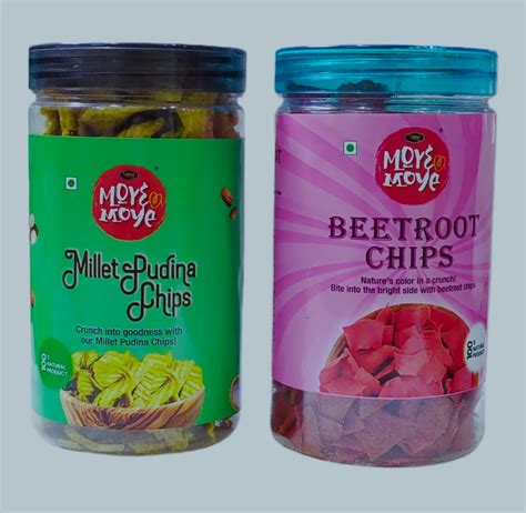 Beetroot Chips 120 g + Millet Pudina chips 120 g (Pack of 2 COMBO)