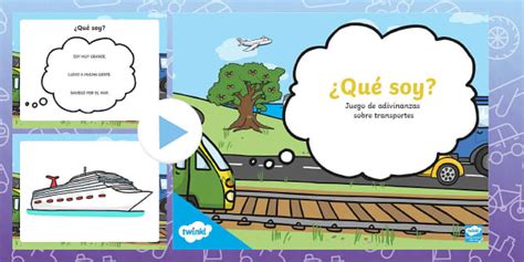 Juego de adivinanzas: ¿Qué soy? - Transportes - Twinkl