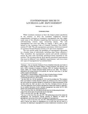 Fillable Online LOUISIANA LAW: EXPUNGEMENT Fax Email Print - pdfFiller