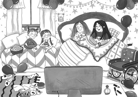 Sleepover Sign Black And White