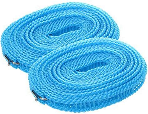 SYGA Set of 2 Clothes Lines Windproof Laundry Line for Outdoor Indoor ...