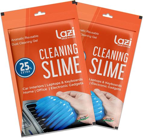 LAZI (Pack of 2) Multipurpose Car AC Vent Interior Dust Cleaning Gel ...