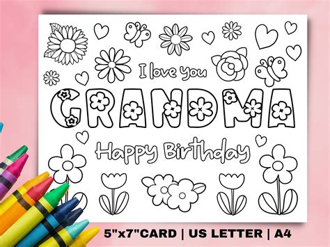 Grandma Birthday Coloring Pages [2025]