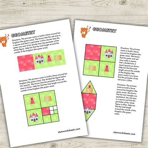 FREE Geometry Worksheets Pack 2 – STEMWorksheets