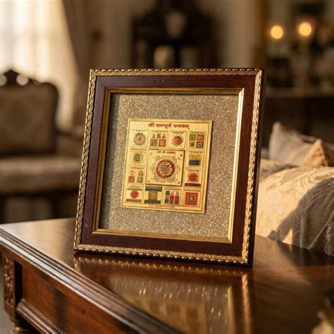 Shree Sampurna Yantra on Raw Pyrite Frame – Divine Hindu