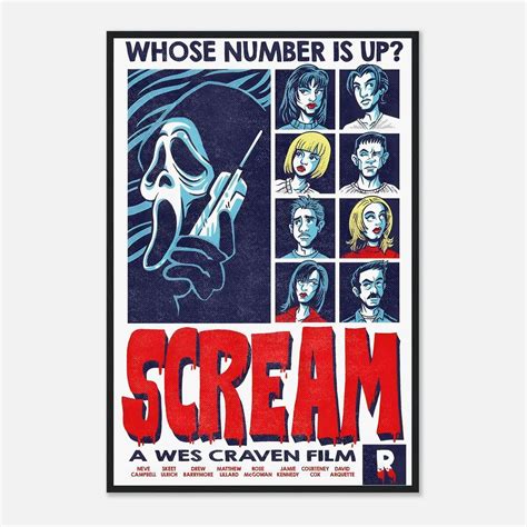 Scream Movie Poster Ghostface Poster, Horror Movie Poster, Film Poster ...