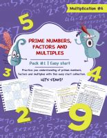 Factors and Multiples Fifth Grade Workbooks | Math activities