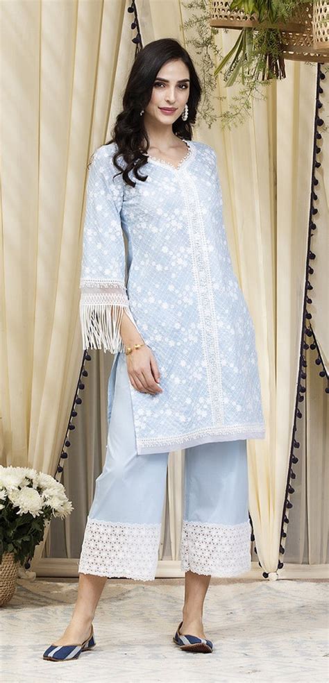 Mulmul Cotton Lina Kurta With Lina Palazzo