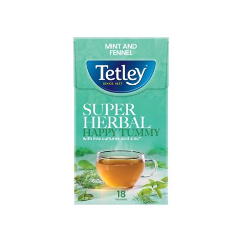 TETLEY SUPER HERBAL HAPPY TUMMY TEA WITH LIVE CULTURES & ZINC – Amiri Foods