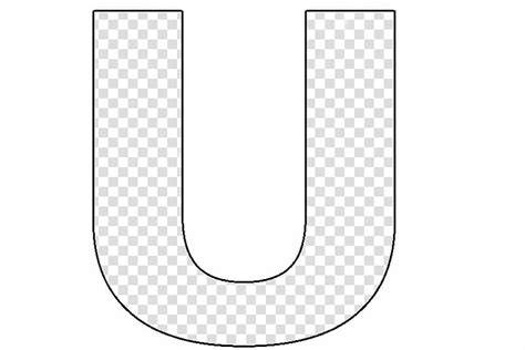 Letter Little U Black and White Clip Art PNG 的图像结果
