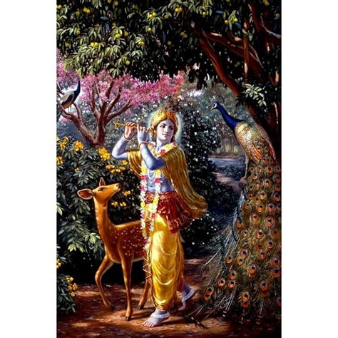 POSTER WALLAH Paper Lord Krishna Poster For Fortune Wealth & Prosperity ...