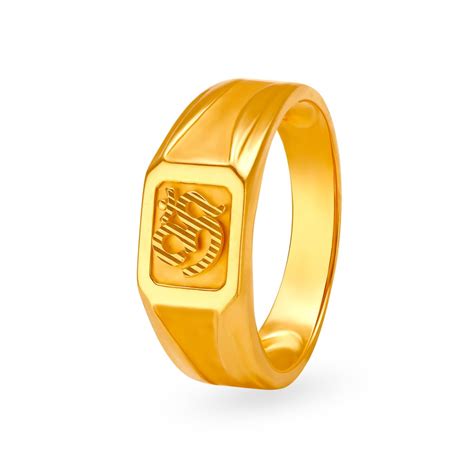 Suave 22 Karat Gold Om Ring
