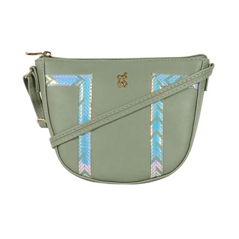 Buy Baggit Lpxe Batt 3T5 Green Sling and Cross Bag Online