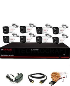 CP PLUS 8 Channal HD DVR 1080p 1Pcs,Outdoor Camera Weather proof 2MP ...