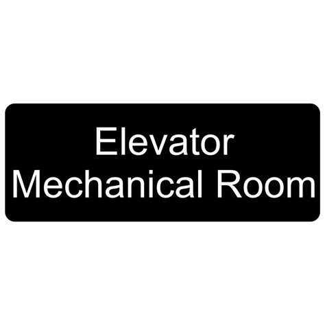 Compliancesigns Com Elevator Mechanical Room Engraved Sign For ...