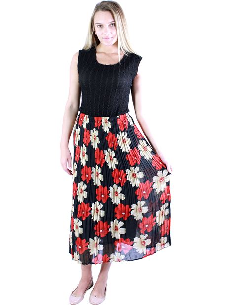 Wholesale763 - Georgette Mini Pleat Ankle Length Skirts
