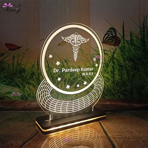 OSMLY Round Acrylic Doctor Name Plate - Buy Online Acrylic Frame