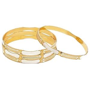 Buy ZENEME Gold Plated Gold & Sivler Toned Set Of 4 Dual Toned ...