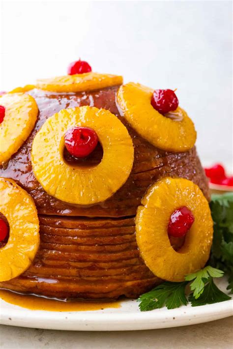 Brown Sugar Pineapple Glazed Ham - Rin