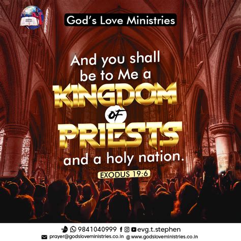 Exodus 19:6 :: God's Love Ministries - Today's Promise