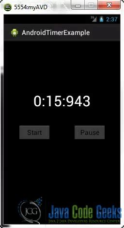 Android Timer 的图像结果