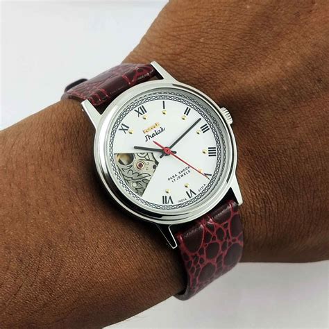HMT Jhalak Skeletion White Dial Para Shock 17 Jewels Men's Watch ...