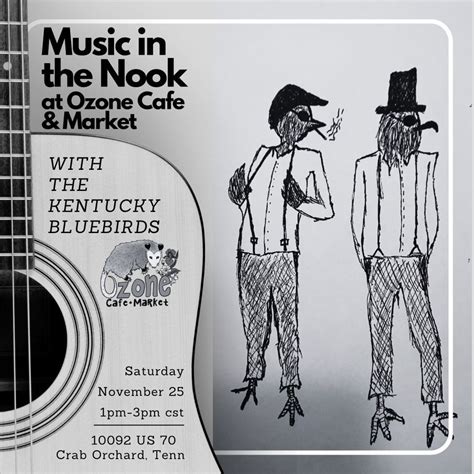 Live Music: The Kentucky Bluebirds, Ozone Cafe & Market, Crab Orchard ...
