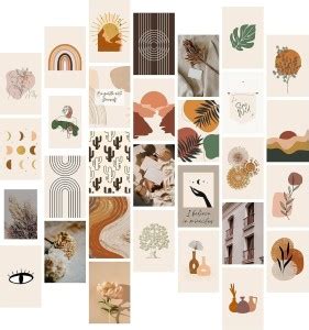 Paper Abstract Wall Art Posters, Bohemian, Printed, 10L x 15W cm, Set ...