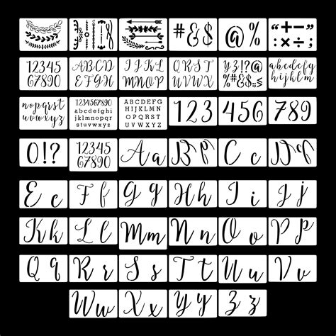 45 In 1 Alphabet & Numeric Stencil Set