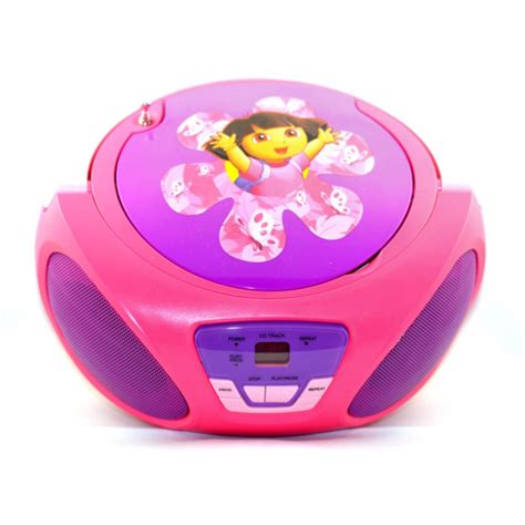 Dora the Explorer 56067 CD Player Boombox AM/FM Radio Pink & Purple ...