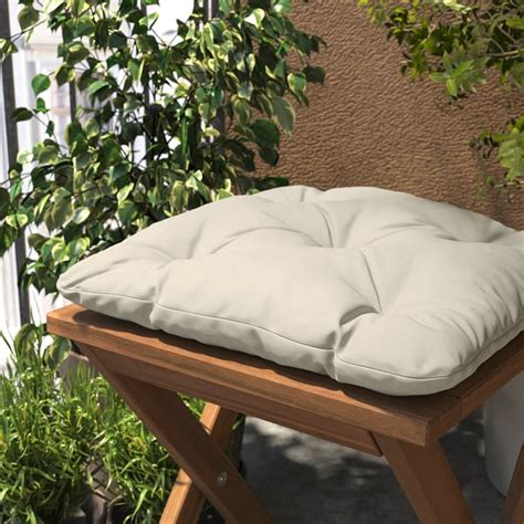 KUDDARNA chair cushion, outdoor, light grey-beige, 36x32 cm (141/8x125 ...