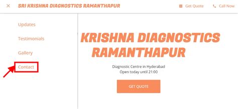 Steps to book lab visit appointment from Sri Krishna Diagnostic Center