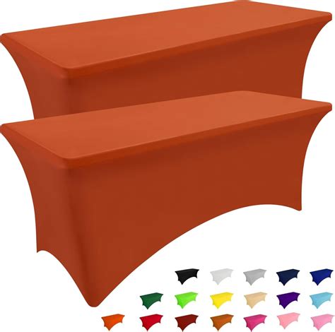 Amazon.com: Smiry 2 Pack Spandex Table Cloth 6FT, Elastic Fitted ...