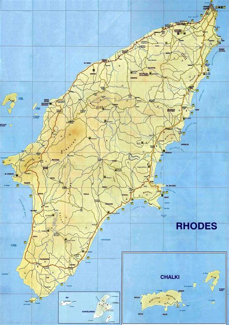 Rhodes: Map of resorts and beaches | Greece in details