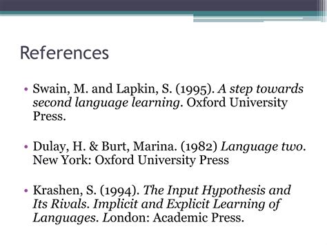 Comprehensible output hypothesis | PPTX